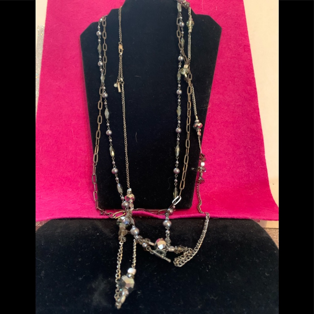 3 Pewter Tone Layering Necklaces